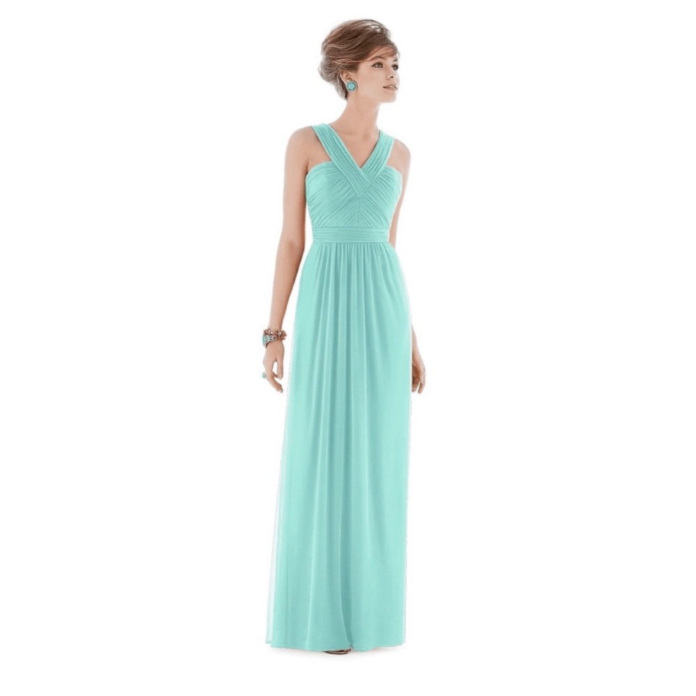 Alfred Sung Dress Sz 6 Bridesmaid D678 Coastal